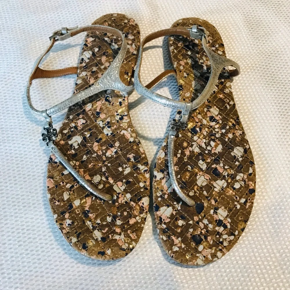 Tory Burch Stylish‎ Silver Sandals for Women
